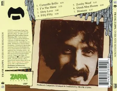 Frank Zappa - Over-nite Sensation (1973) + Apostrophe (') (1974) {2012 UMe Remaster}