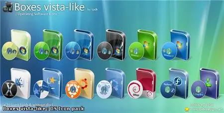 Vista like boxes icons