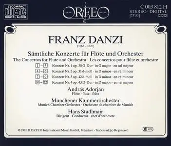 András Adorján, Hans Stadlmair, Münchener Kammerorchester - Franz Danzi: Flute Concertos (1981)