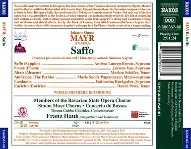 Franz Hauk, Concerto de Bassus - Johann Simon Mayr: Saffo (2016)