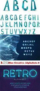 Vectors - Blue Creative Alphabets 8