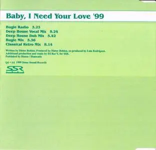 C.C. Catch - Baby I Need Your Love '99 (1999)