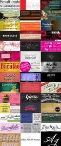 189 Commercial Fonts Bundle