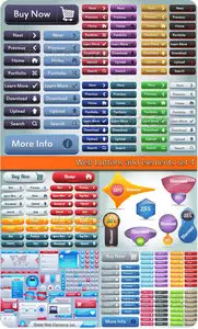 Web buttons and elements set 4