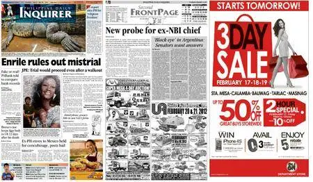 Philippine Daily Inquirer – February 16, 2012