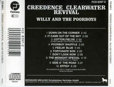 Creedence Clearwater Revival - Willy And The Poorboys [FCD 8397-2] (1969)