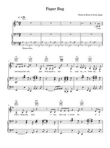 Paper Bag - Fiona Apple (Piano-Vocal-Guitar (Piano Accompaniment))