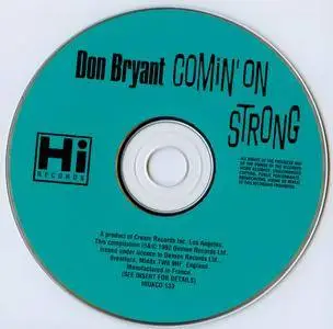 Don Bryant - Comin' On Strong (1964-1970) {Hi Records HUKCD133 rel 1992}