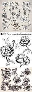 Vectors - Floral Decoration Elements Mix 31