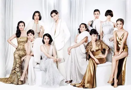 Various models by Mario Testino for Vоgue China September 2015