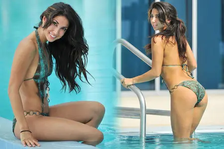 Leilani Dowding - Bikini at a pool in Miami December 12, 2011