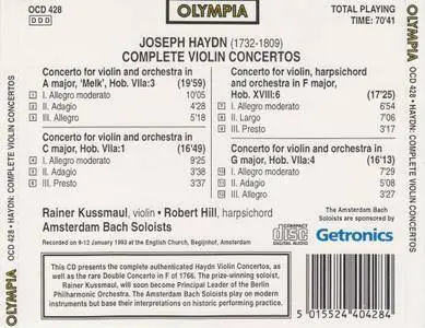 Rainer Kussmaul, Robert Hill, Amsterdam Bach Soloists - Joseph Haydn: Complete Violin Concertos (1993) Re-Up