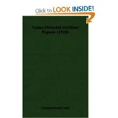 Cama Oriental Institute Papers (1928)  