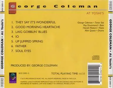 George Coleman - At Yoshi's (1987) {Evidence - ECD 22021-2 rel 1992}