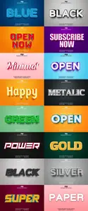 Psd text effect set part 18