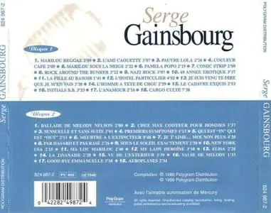 Serge GAINSBOURG - 36 Titres (2 CDs)  Re-post