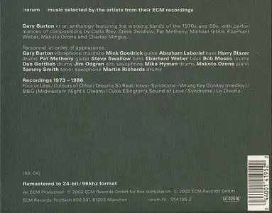 Gary Burton - Selected Recordings (2002) {ECM Rarum IV}