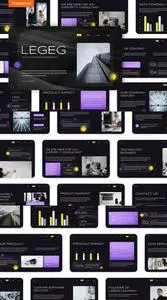 Glassmorphic Purple Yellow Technology Business PPT