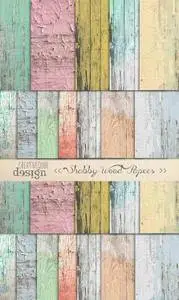 CreativeMarket - Shabby Chic Wood Digital Paper