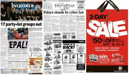 Philippine Daily Inquirer – September 29, 2012