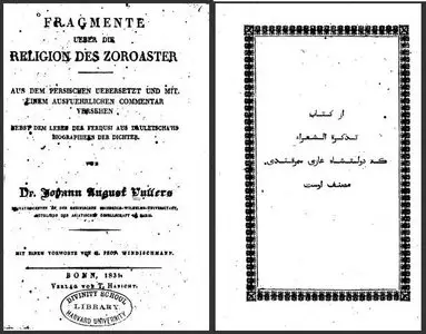 Religion Des Zoroaster 1831 German-Persian