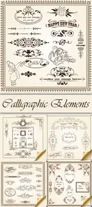 Calligraphic Design Elements Vector