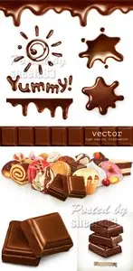 Chocolate Desserts Vector