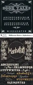 Vectors - Different Retro Alphabets 4