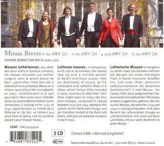 Cantus Cölln, Konrad Junghänel - J.S.Bach: Missae Breves (2007)