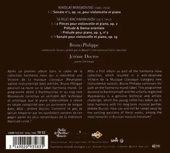 Bruno Philippe, Jérôme Ducros - Rachmaninov, Myaskovsky: Sonatas for Cello and Piano (2019)