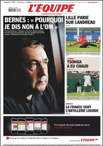 L'Équipe. Mardi 23 Juin 2009.