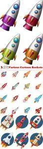 Vectors - Various Cartoon Rockets