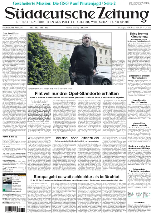 Sueddeutsche Zeitung vom 04.05.20095