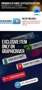 GraphicRiver Premium Flat & Web 2.0 Style Call to Action Button