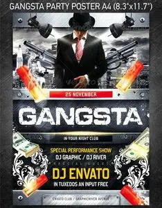GraphicRiver Gangsta Party Poster
