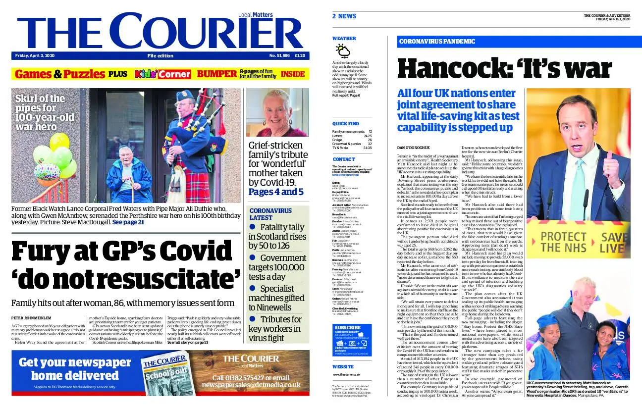 The Courier Fife April 03, 2020 / AvaxHome