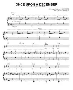 Anastasia - Once Upon A December Piano Sheet Music
