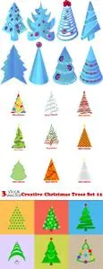 Vectors - Creative Christmas Trees Set 12