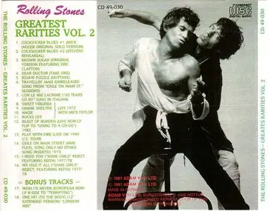 The Rolling Stones - Greatest Rarities Vol. 1 & 2 (1991) {Adam VII Ltd.} **[RE-UP]**