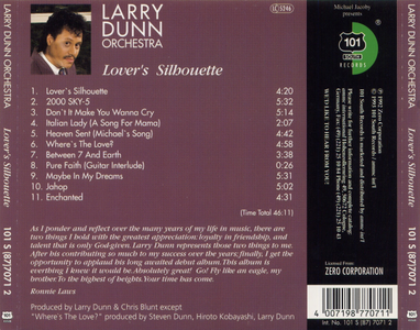 Larry Dunn - Lover's Silhouette (1992) {101S 7071 2}