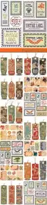 Vintage label and tags vector