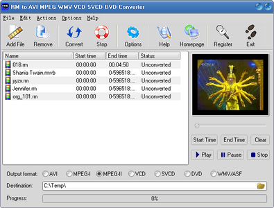 Witcobber RM to AVI MPEG WMV VCD SVCD DVD Converter ver. 4.3.0