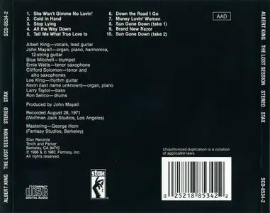 Albert King - The Lost Session (1986) {2009, Reissue}