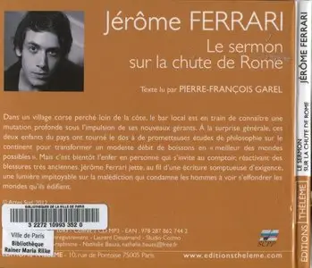 Jérôme Ferrari, "Le Sermon sur la chute de Rome" - Prix Goncourt 2012