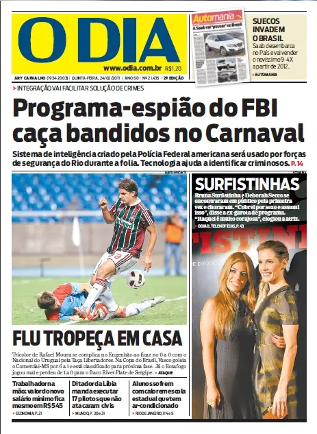 Jornal O Dia em PDF, Quinta, 24 de Fevereiro de 2011