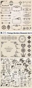 Vectors - Vintage Borders Elements Set 8