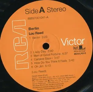 Lou Reed - Berlin {Music on Vinyl} Vinyl Rip 24/96