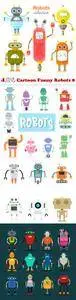 Vectors - Cartoon Funny Robots 8