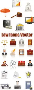 Law Icons Vector