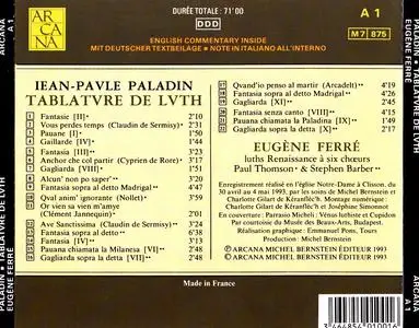 Eugène Ferré - Jean Paule Paladin: Tablature de Luth (1993)